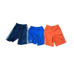 Lot of 3 pairs of shorts Reebok, Adidas Underarmor YLarge